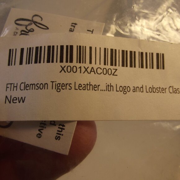 Clemson Tigers Football Multi Strand Orange Leather Bracelet NEW - Picture 5 of 8